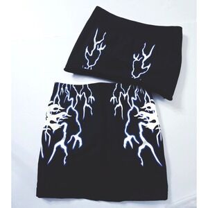 Civil Regime Thunderstruck Bandeau and Skirt Sample Set in Size Small